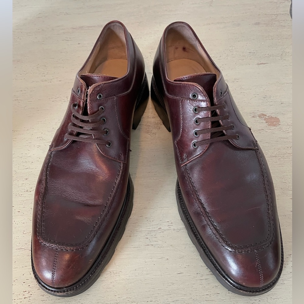 Salvatore Ferragamo Made in Italy Chunky Split Toe Lug Sole Derby Cordovan 9 D
